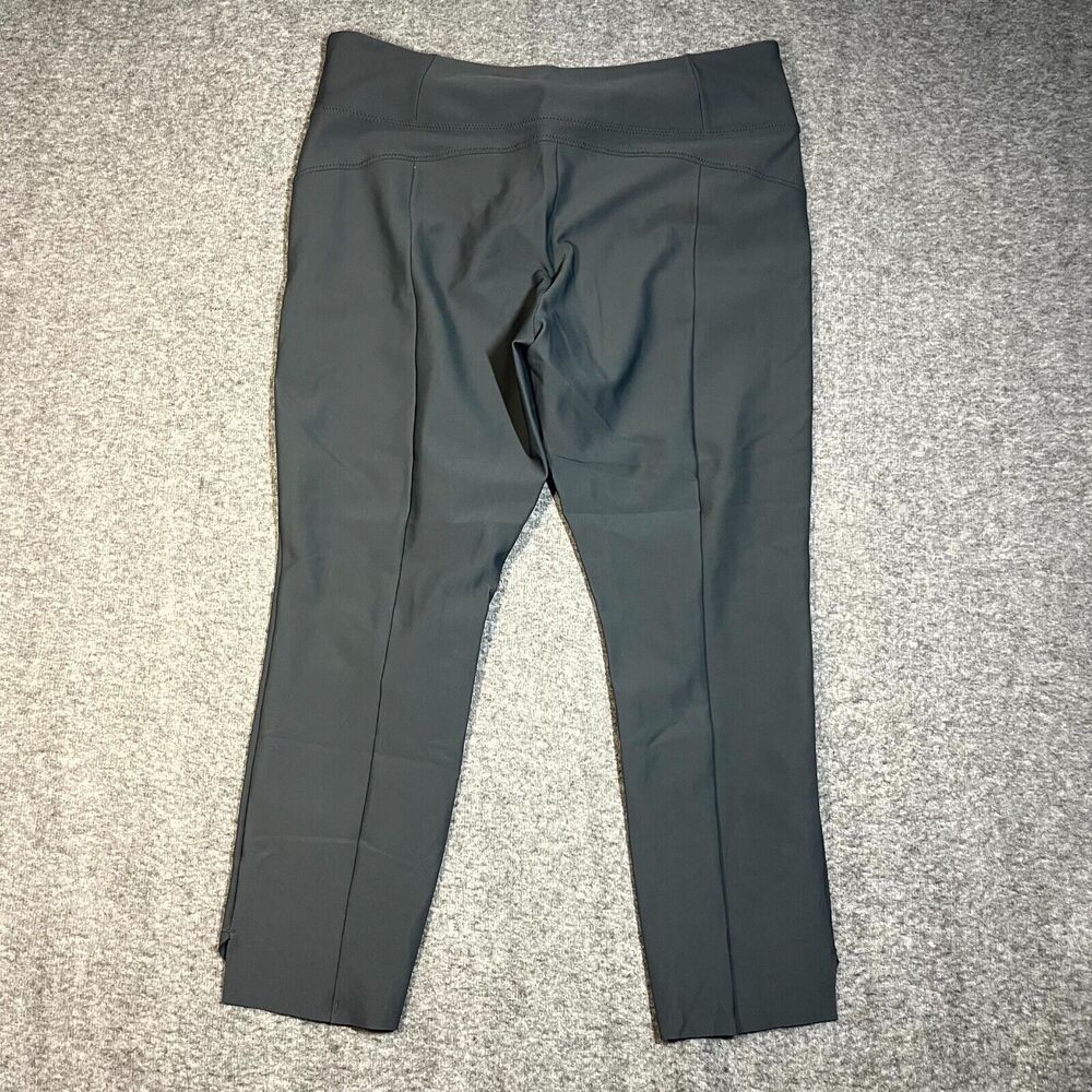 Athleta Stellar Crop Pant Womens XL Grey Ankle Length Zip Pocket Athleisure - Picture 2 of 9